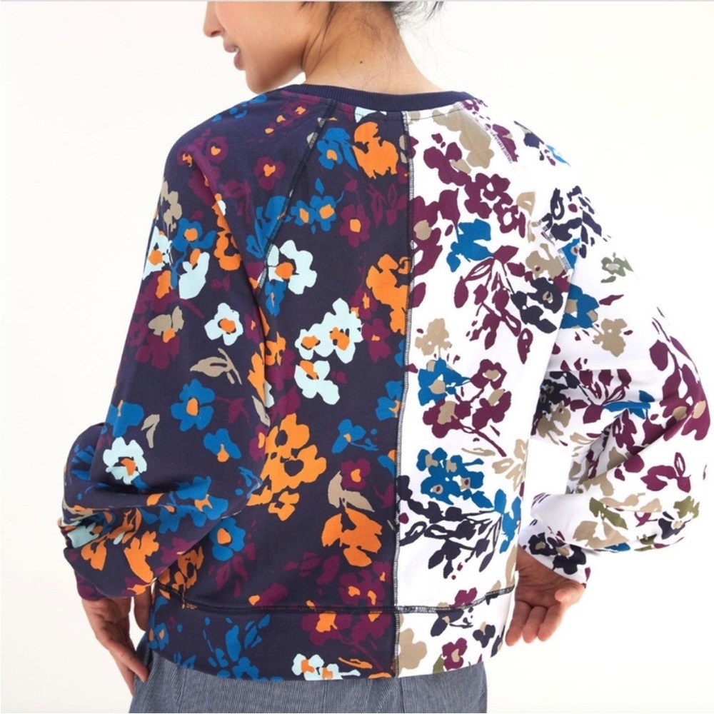 Maeve Floral Color-block Puff Balloon Sleeve oversized Popover XS